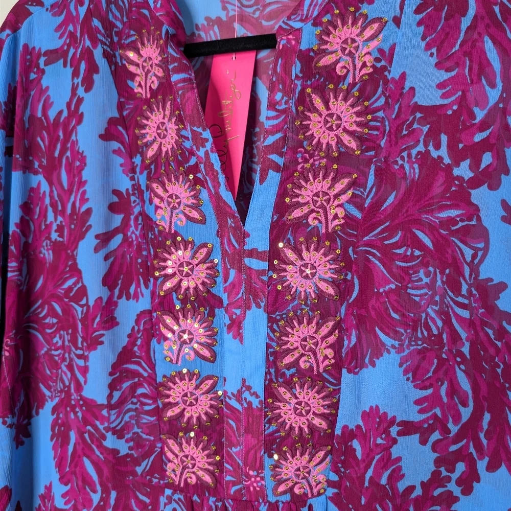 Lilly Pulitzer Julieta Embellished Maxi Caftan - Picture 4 of 10